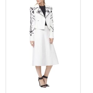 BCBG MAXAZRIA  combo kade embroidered moto jacket